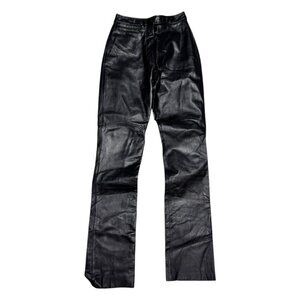 WILSONS LEATHER MAXIMA Vintage Y2K Retro GENUINE LEATHER Casual Pants Womens XS